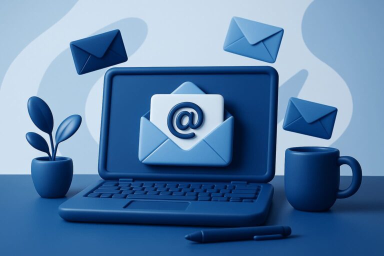 Icône email sur écran d'ordinateur portable.