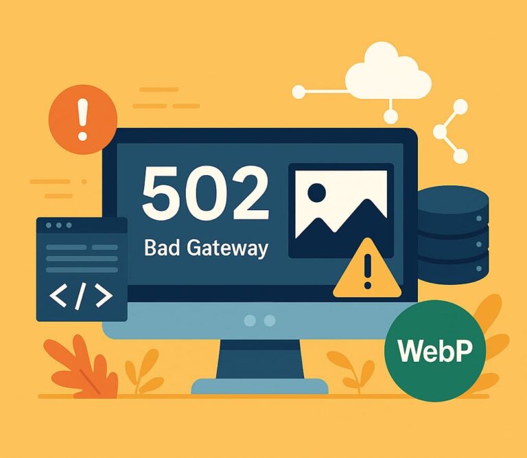 Erreur 502 Bad Gateway affichée sur écran