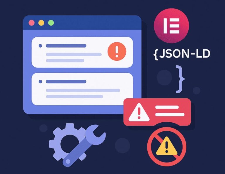 Illustration d'erreurs JSON-LD et configuration.