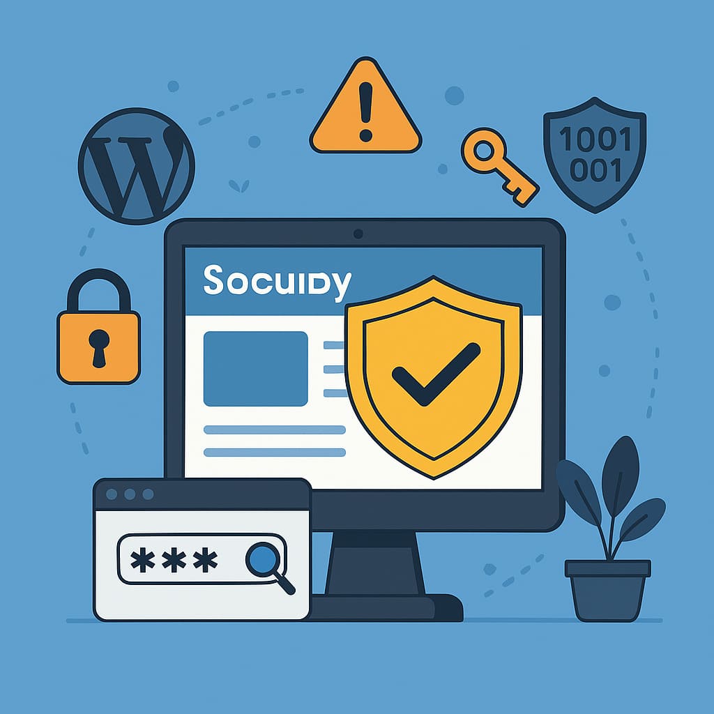 Illustration de sécurité informatique avec symboles.
