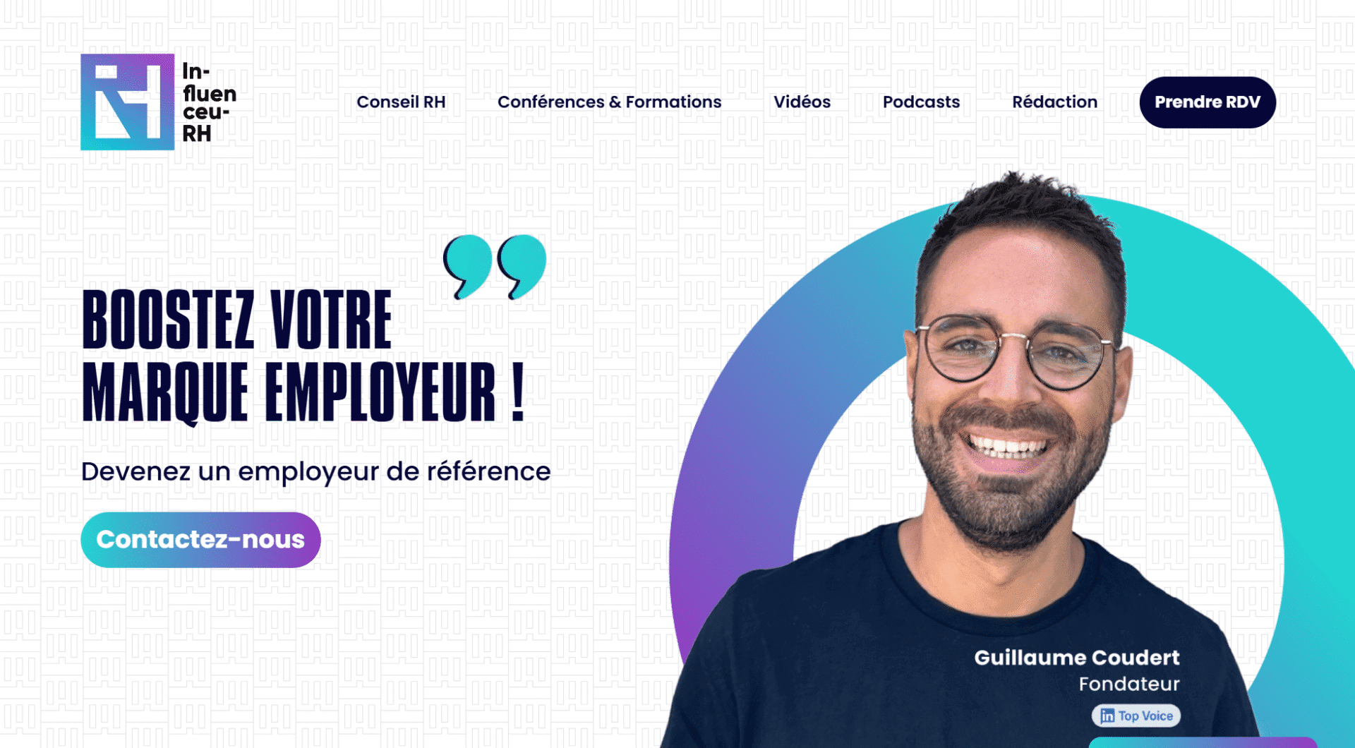 Page d’accueil Influence RH, conseil marque employeur