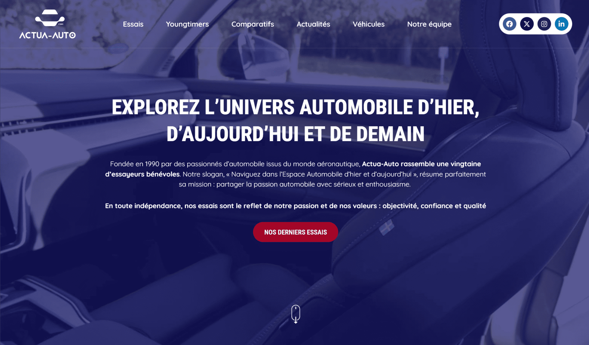 Site web Actua-Auto sur l’univers automobile
